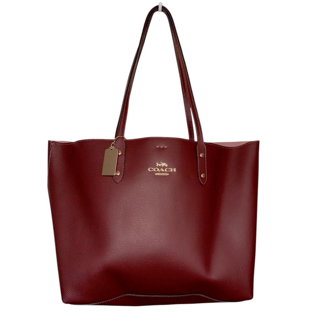 Coach Burgundy Leather Tote Bag